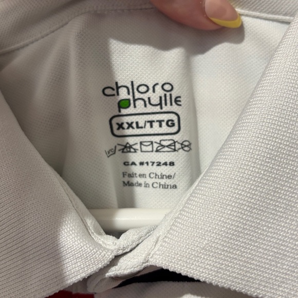 🎉4/30$🎉Chlorophylle White Polo Shirt XXL - Picture 2 of 5
